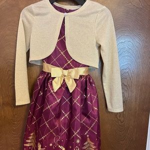 Bonnie Jean Nutcracker Dress with Cardigan Youth size 8